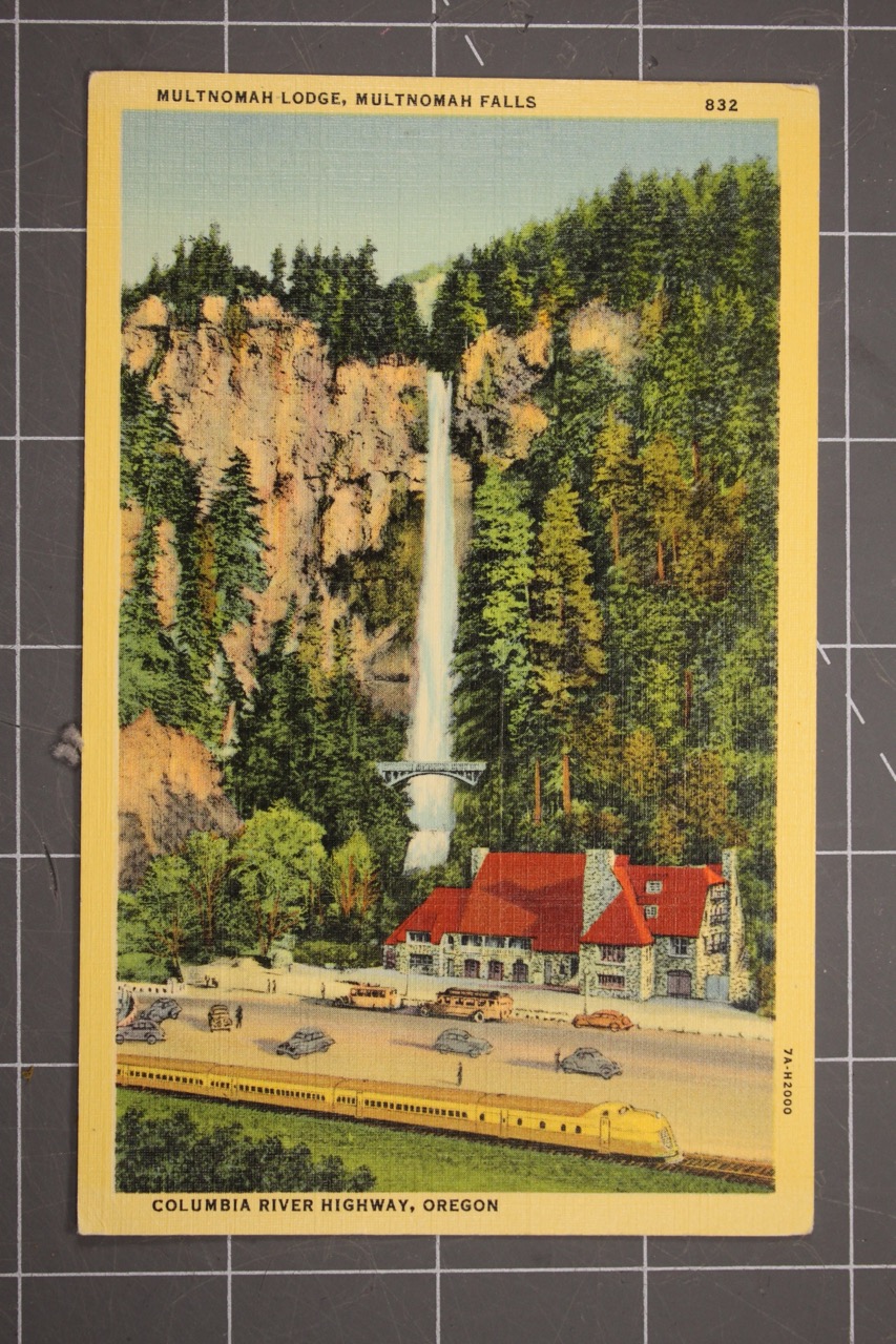 Multnomah Falls Lodge, with Bridge & Train — Original