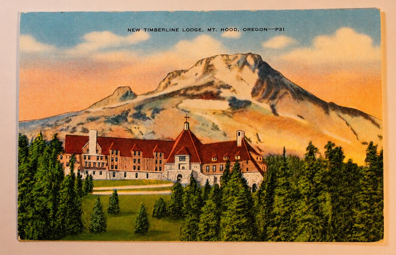Timberline Lodge, Late Winter at Sunset — Original
