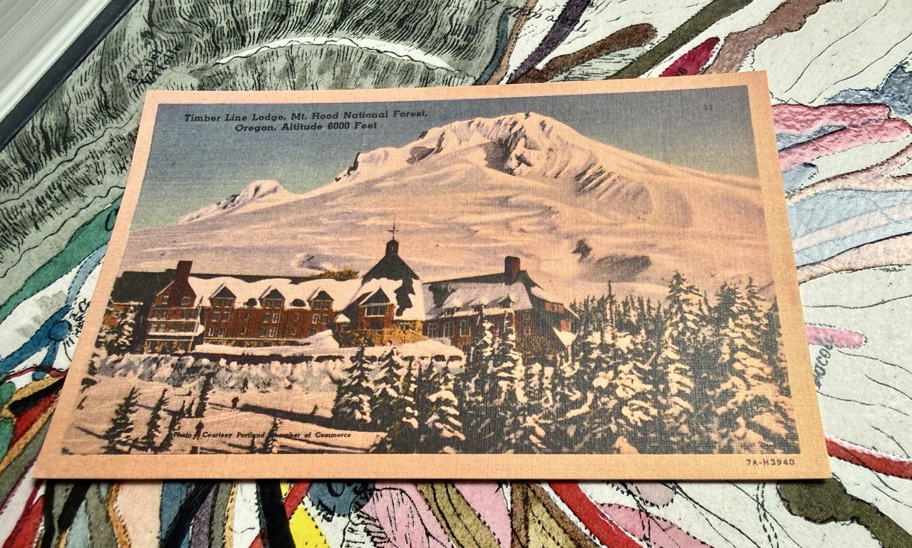Timberline Lodge, Late Winter at Sunset — Photo